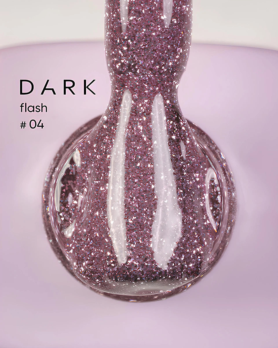 DARK glitter gellak donker in paars voor een glanzende nagelafwerking