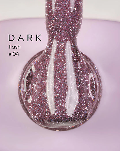 DARK glitter gellak donker in paars voor een glanzende nagelafwerking