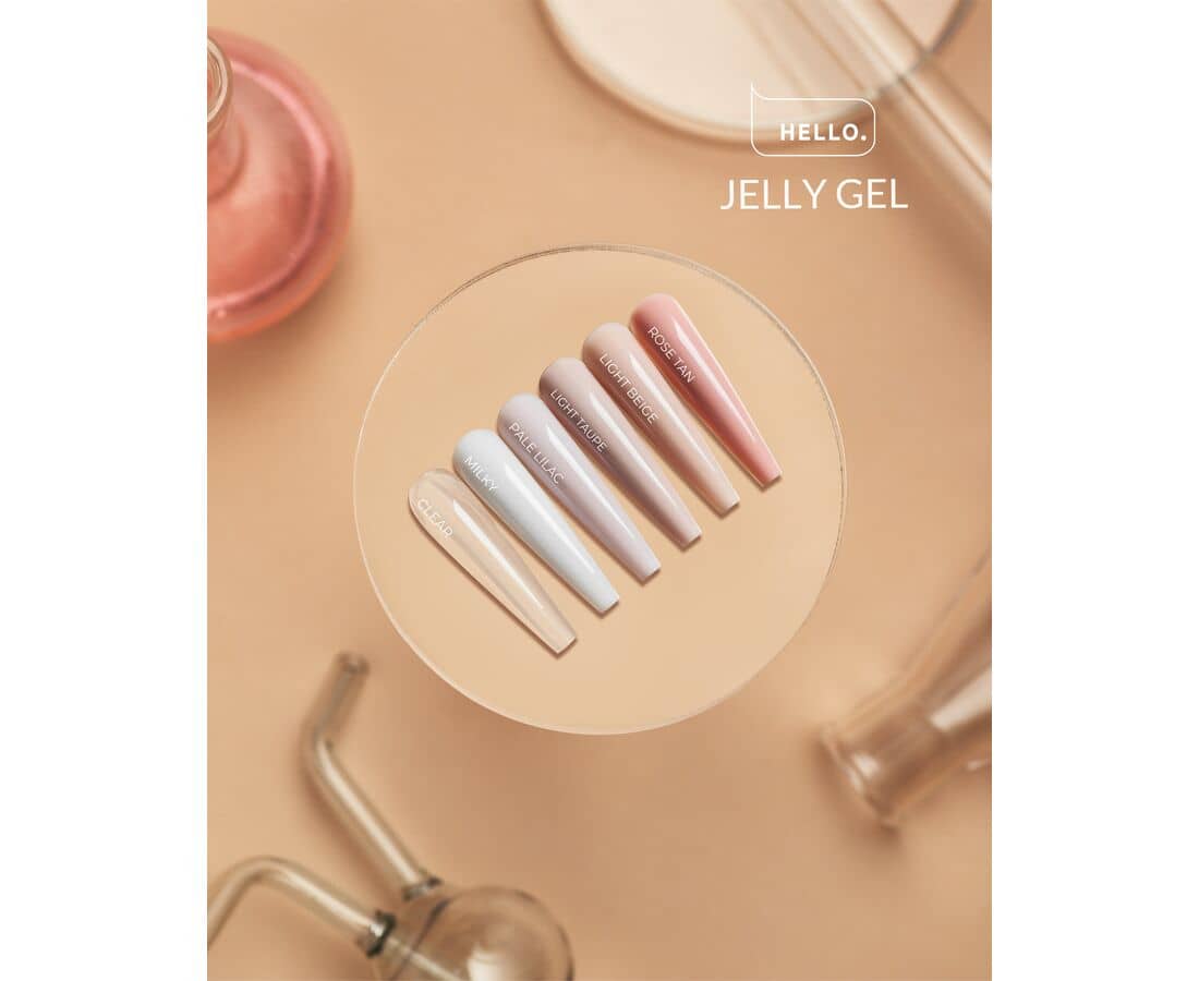 HEYLOVE jelly gel light taupe voor nagels in verschillende tinten