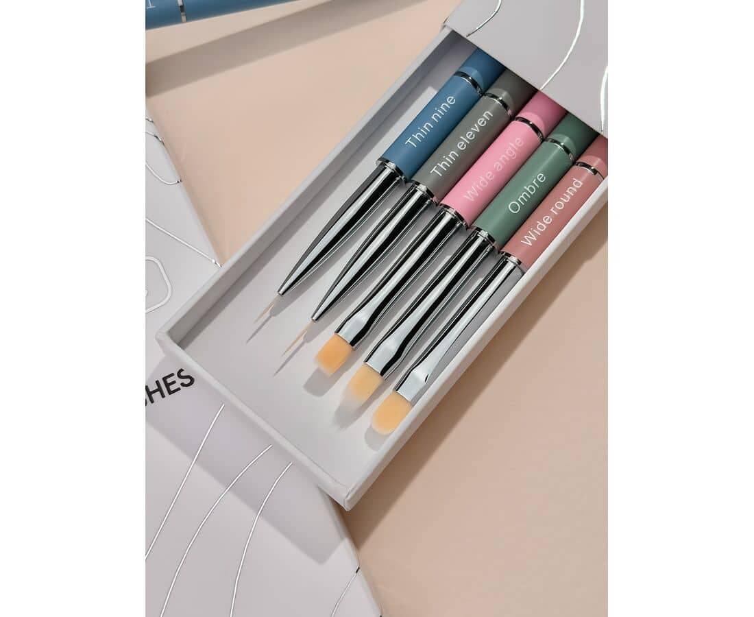 HEYLOVE nagel penselen set in verschillende maten voor professioneel nageldesign