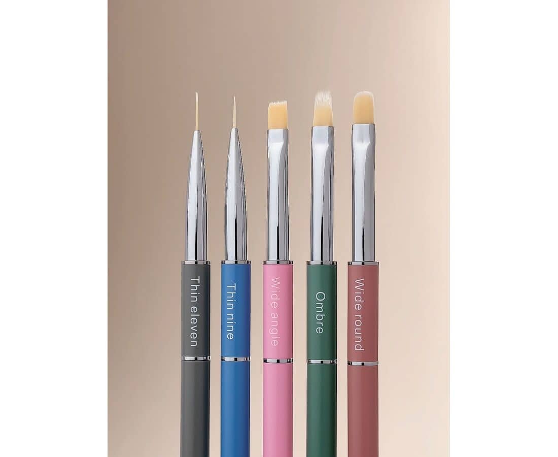 HEYLOVE nagel penselen set met verschillende vormen voor nauwkeurige nagelkunst