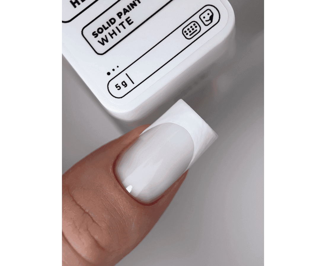 HEYLOVE witte solid paint gel, 5g, perfect voor nail art