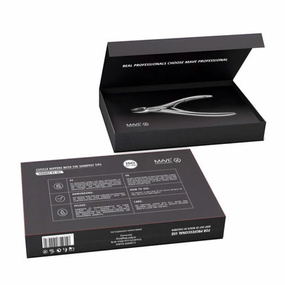 MAVE Cosmetics professionele nagelriemtang in luxe verpakking, ideaal voor nagelverzorging