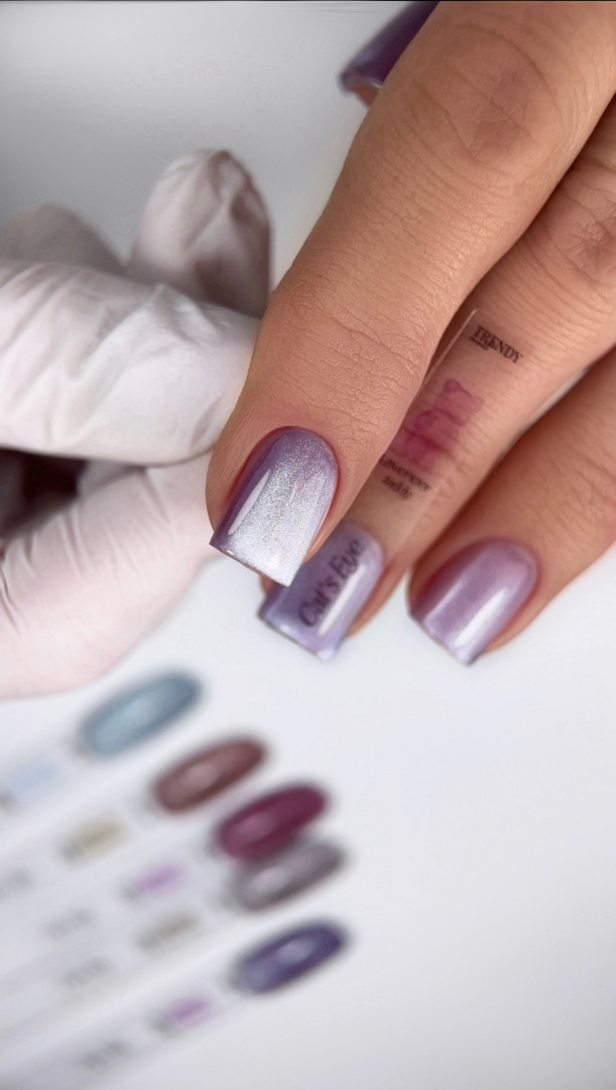 Гель-лак Cat´s Eye LAVENDER TEDDY без Hema/TPO 10 мл, Trendy Nails