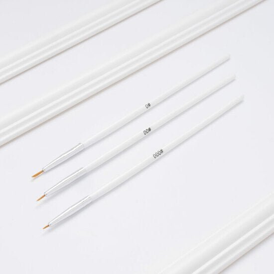 Set van drie penseel voor nail art 10mm met fijne punten voor gedetailleerd werk