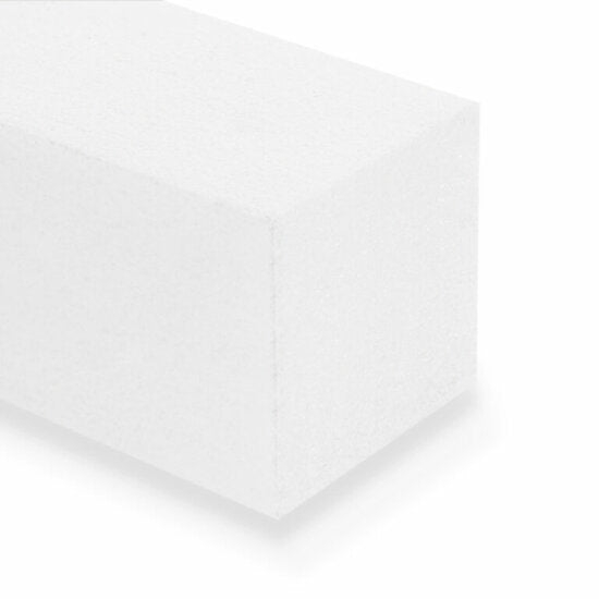 Wit polijstblokje 100/100 grit voor het gladmaken van nagels en de huid