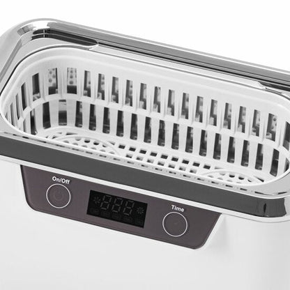 Professionele ultrasoon reiniger 0.8 liter met digitale timer en afneembare mand voor maximale reinigingsefficiëntie