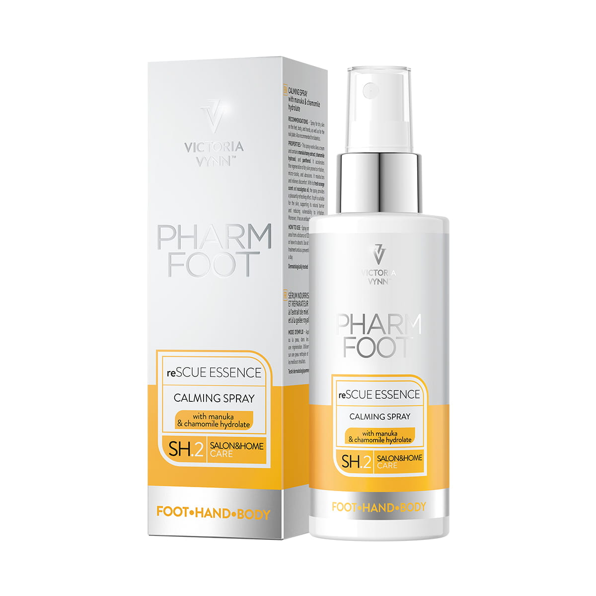 PHARM FOOT reSCUE ESSENCE 150 мл – Успокаивающий спрей для ног с мёдом манука и ромашкой