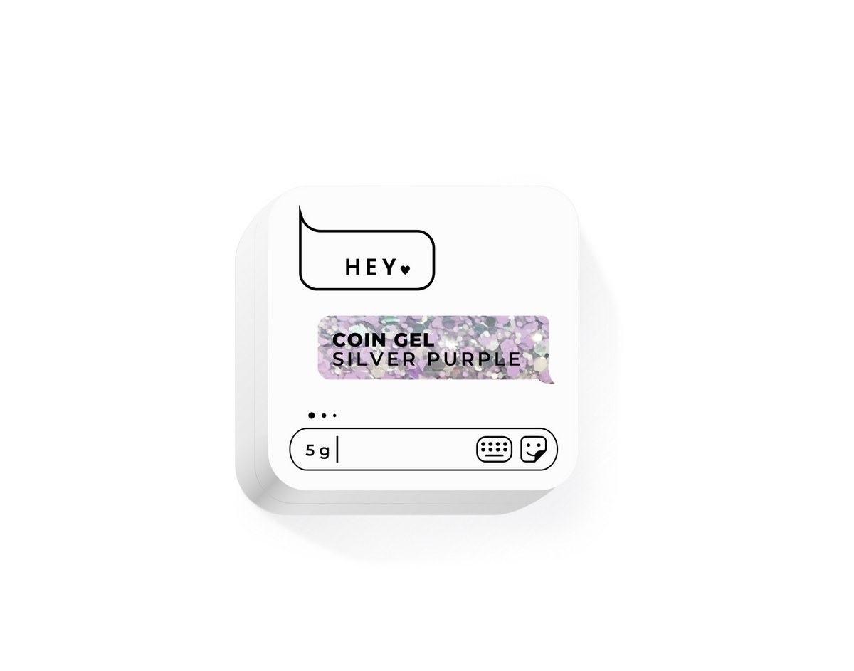 HEYLOVE Coin Gel SILVER PURPLE, 5g