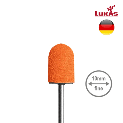 LUKAS slijpkapje voor pedicure in oranje, 10mm fijn voor nauwkeurige nagelverzorging
