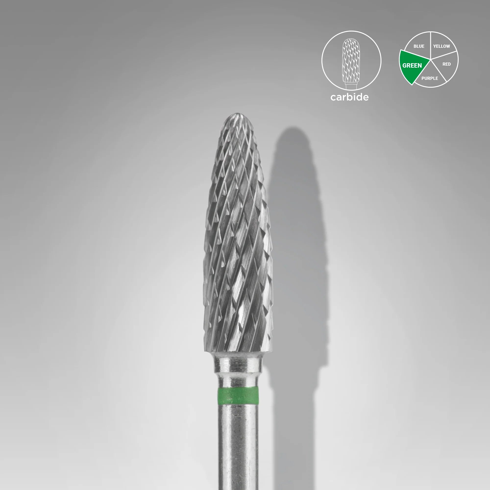 STALEKS Carbide Frees Bitje Conus/Corn Groen 4.0mm - 14mm - SimDi Beauty