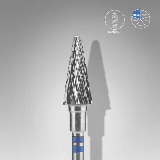 STALEKS Carbide Frees Bitje Voor Linkshandig Conus - Kegel Blauw 6.0mm - 14mm - SimDi Beauty