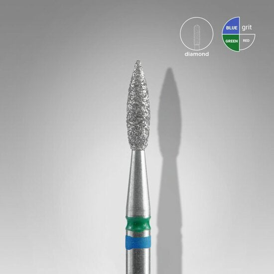 STALEKS Diamant DUO Frees Bitje Vlam - Scherp Blauw/Groen 2.1mm 8mm - SimDi Beauty