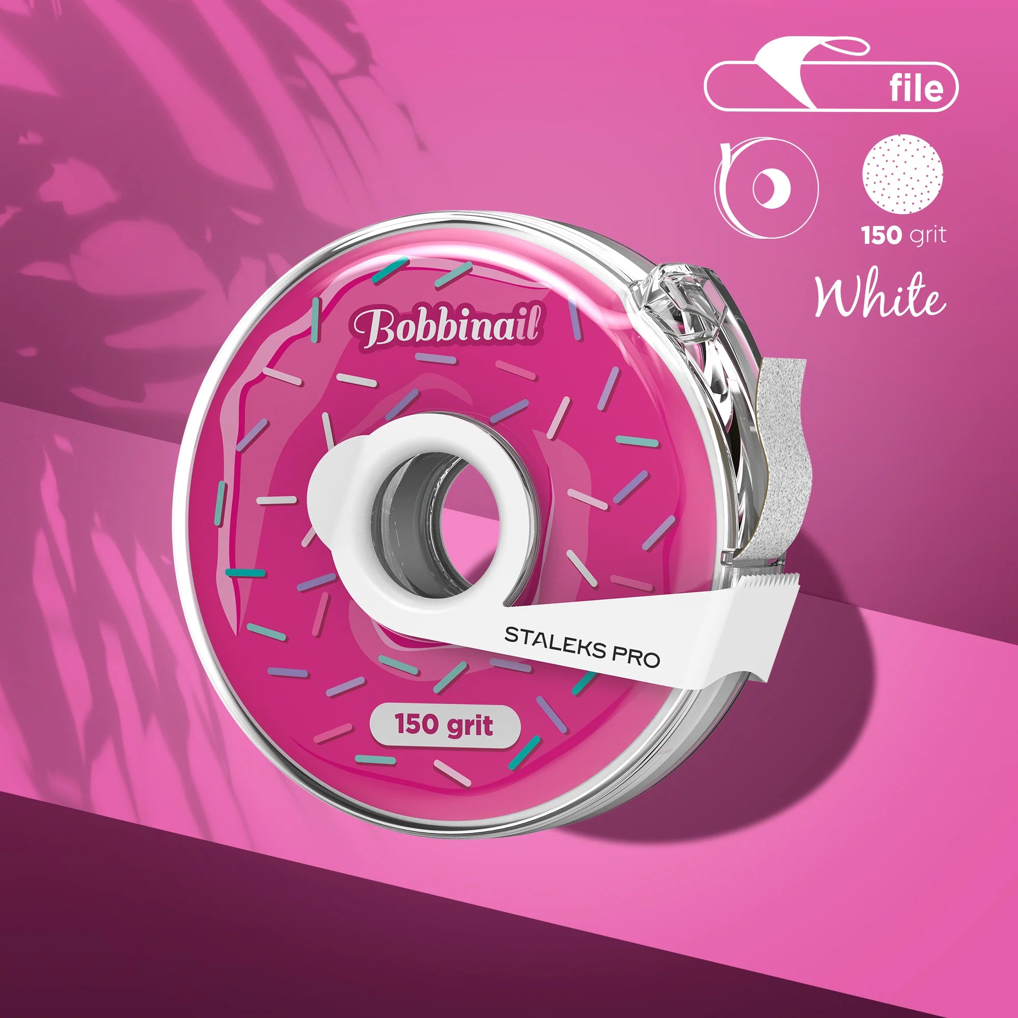 Staleks navulrol nagelvijl in wit, 150 grit voor nagelverzorging