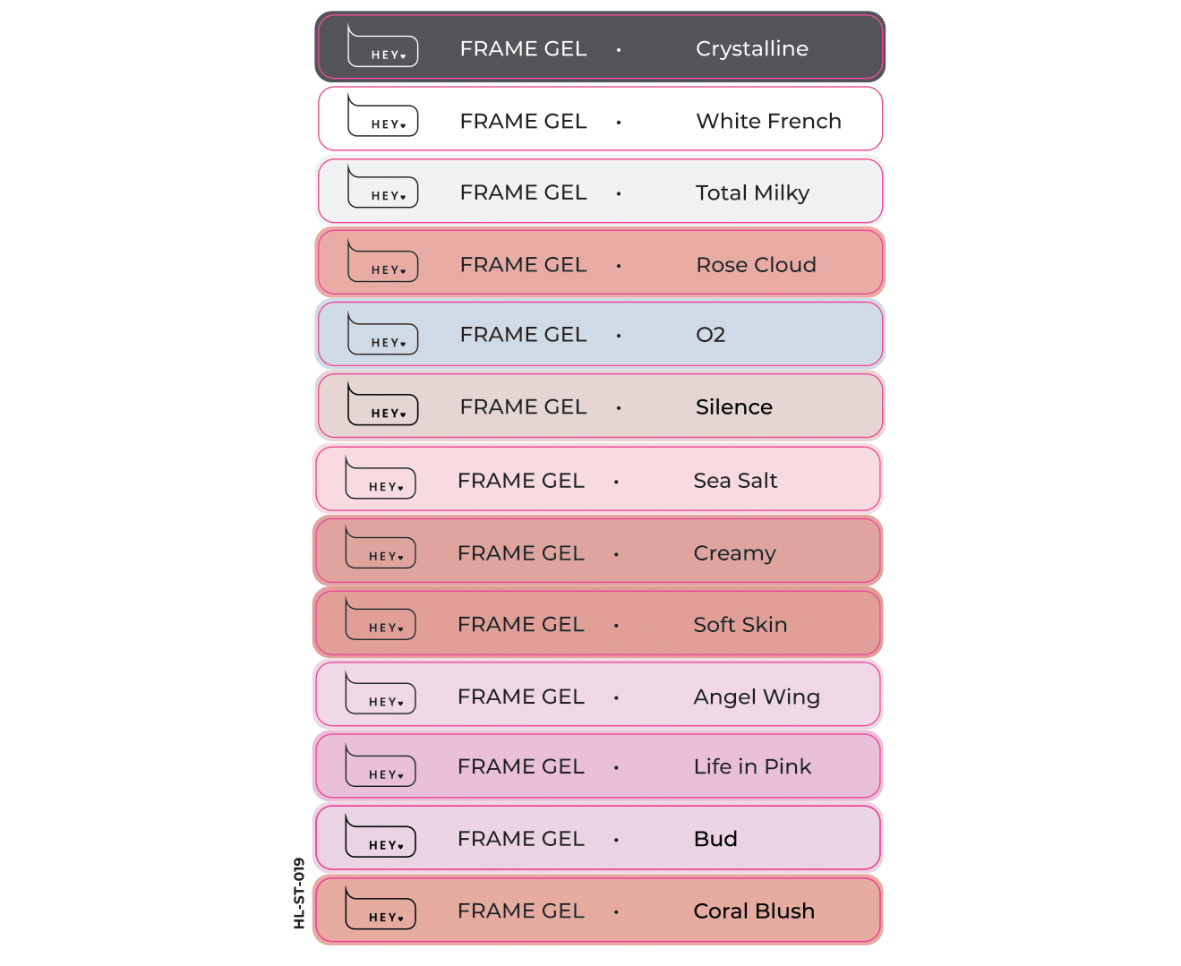 HEYLOVE Stickerset FRAME GEL