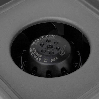 Detail van ULKA manicure stofafzuiging met HEPA filter voor effectief stofvangen tijdens manicurebehandelingen