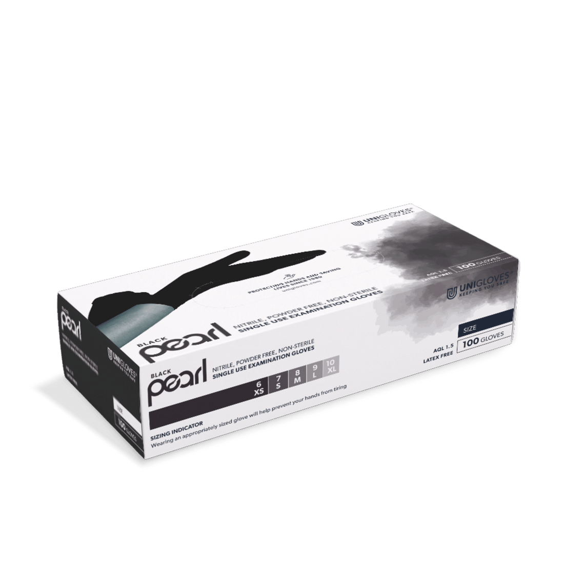 UNIGLOVES Nitril Handschoenen Black Pearl - SimDi Beauty