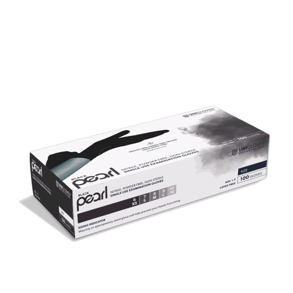 UNIGLOVES Nitril Handschoenen Black Pearl - SimDi Beauty
