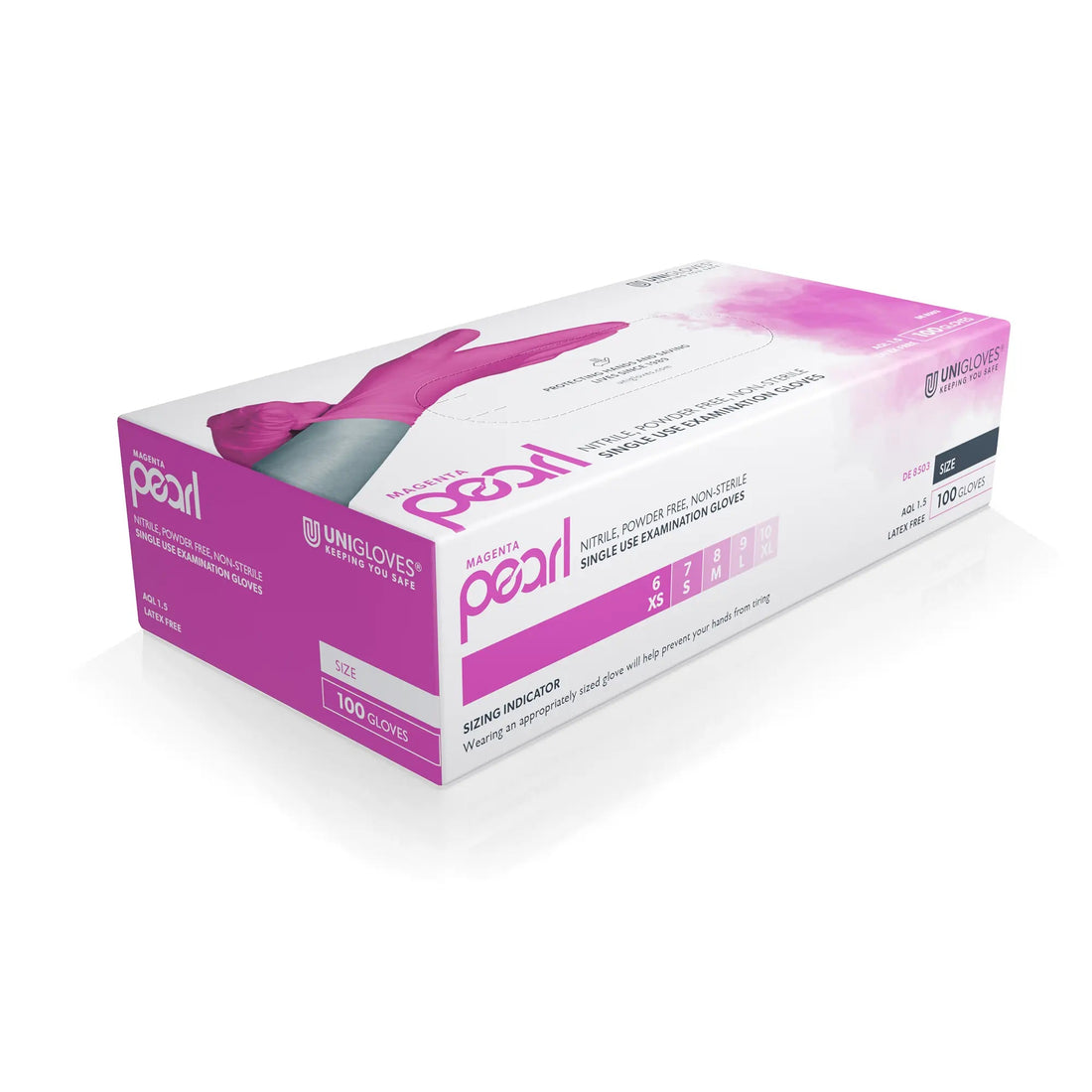 UNIGLOVES Nitril Handschoenen Magenta Pearl - SimDi Beauty