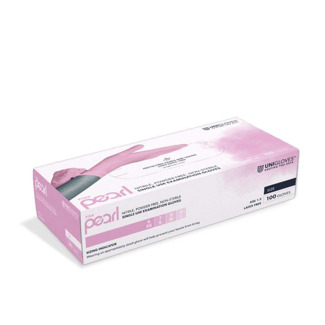 UNIGLOVES Nitril Handschoenen Pink Pearl - SimDi Beauty
