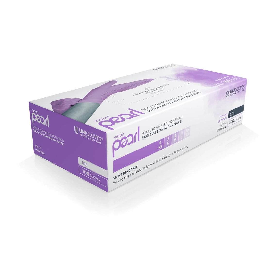 UNIGLOVES Nitril Handschoenen Violet Pearl - SimDi Beauty
