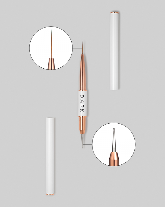 DARK Double-sided Brush – Liner 13 &amp; Dotting Tool